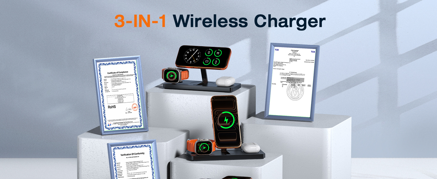 wireless charger iphone wood decor