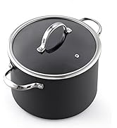 Cooks Standard Stockpot Dutch Oven Casserole with Glass Lid, 8-Quart Classic Hard Anodized Nonsti...