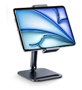 CreaDream Tablet Stand, Heavy Aluminum Tablet Holder for Desk with Adjustable 360° Swivel Bracket...