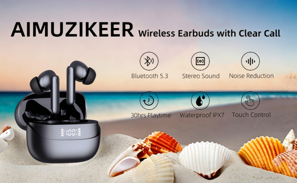 AIMUZIKEER Wireless Earbuds A8 PRO