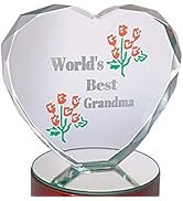 BANBERRY DESIGNS Grandma Lighted Heart - LED Crystal Heart - Color Changing - Desk Decoration - P...