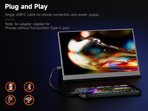 AYY Portable Monitor for Laptop 15.6 Inch FHD 1080P