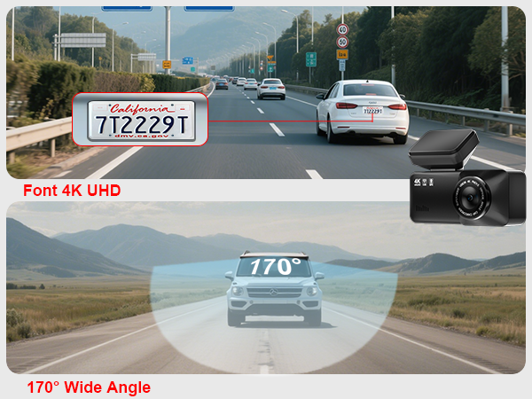 Font 4K UHD, 170° Wide Angle