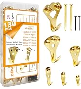 zDwfDc 130PCS Heavy Duty Picture Hanging Kit 10-100lbs Picture Hangers Hooks for Hanging Hardware...
