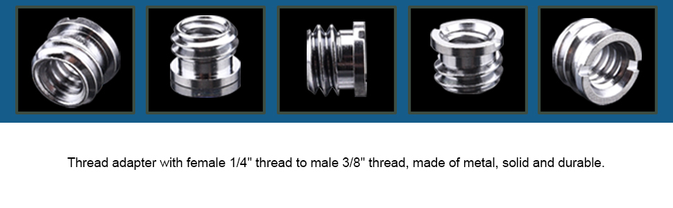 5 pieces 1/4 inch to 3/8 inch adapter