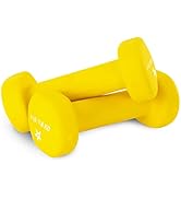 Yes4All Neoprene Coated Dumbbell Hand Weight Sets of 2 - Multiple Weight Options with 15 Colors, ...
