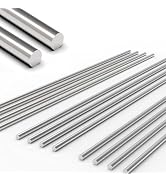 Lyrlidr 12Pcs 3 mm x 300 mm 304 Stainless Steel Round Rod, Metal Shaft, Stainless Steel Smooth Ro...