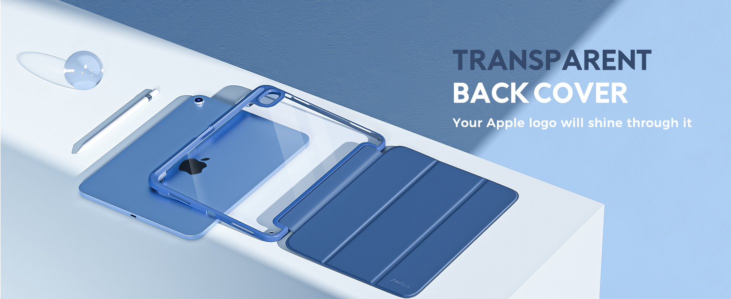 Transparent hard back cover