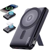 GUGOBOX for Magsafe Power Bank, 10000mAh Portable Charger, Built-in Stand | 22.5W PD Fast Chargin...