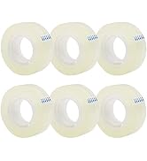 OWLKELA 6 Rolls Transparent Tape Refills, Clear Tape, All-Purpose Transparent Glossy Tape for Off...