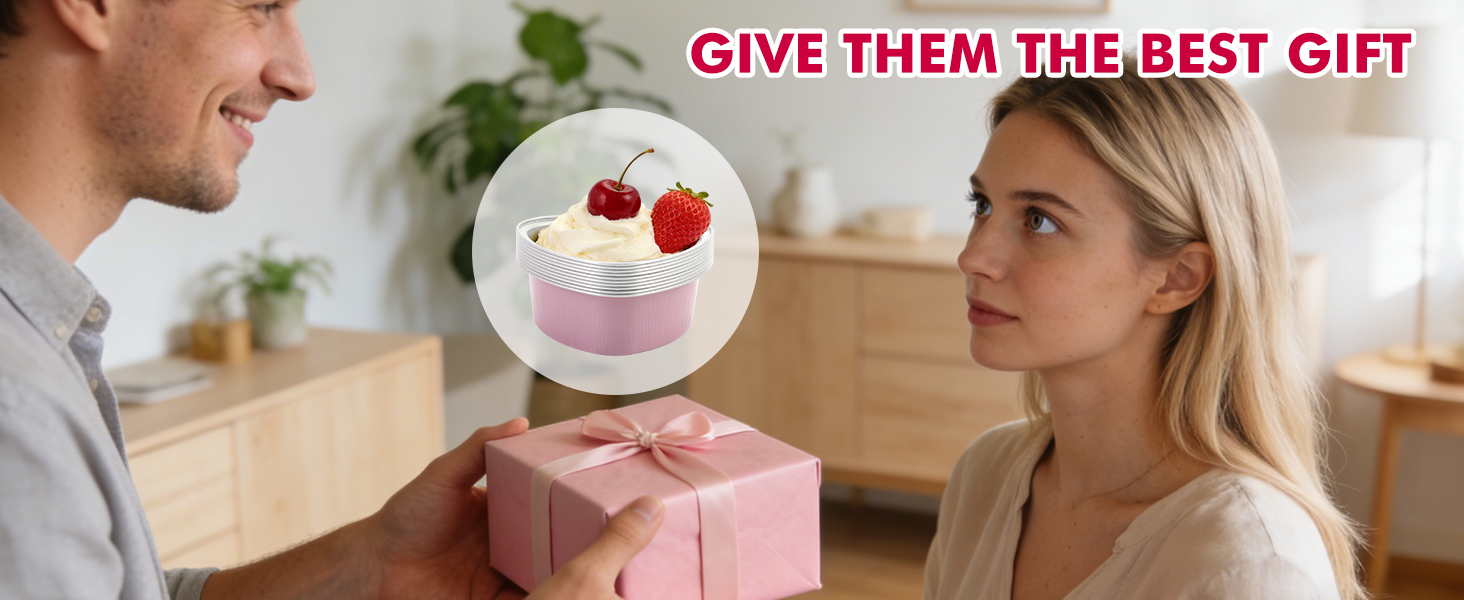 Mini Cake Pans with Lids, Small Disposable Aluminum Foil Cupcake Loaf Pans for Mother&amp;#39;s Day