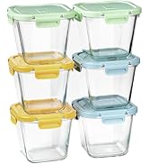 Susukkie Glass Soup Containers with Lids 32oz - Borosilicate Glass Storage Containers 4 Cup, Free...