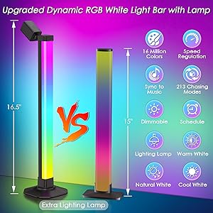 Smart Light Bar with Swivel Lamp