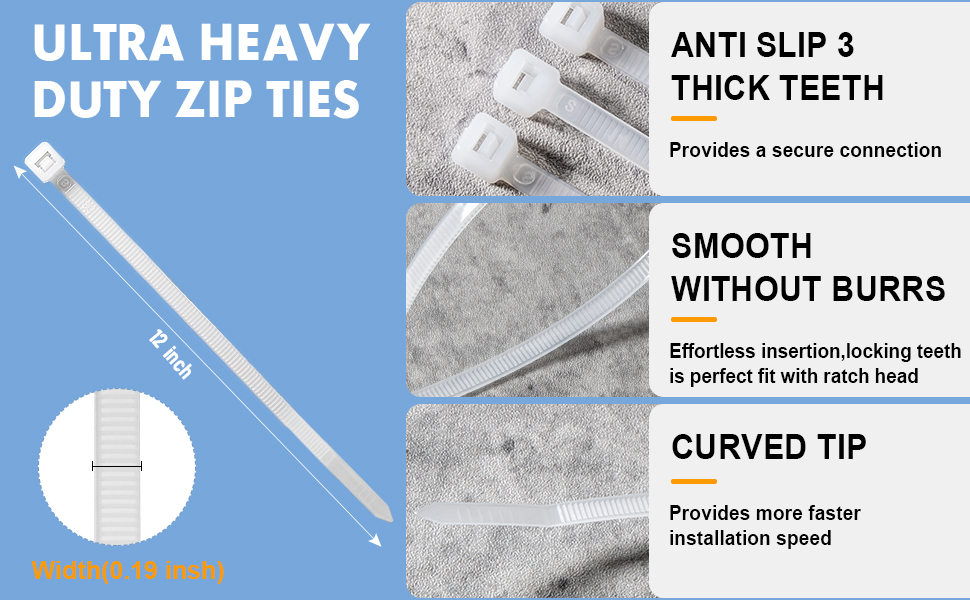 12-inch zip ties