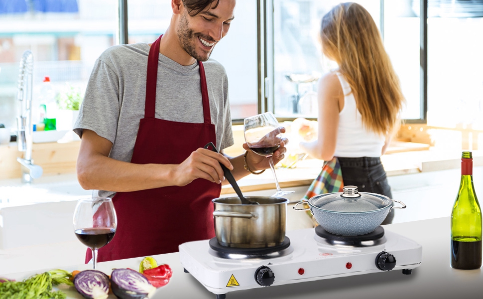 Double Hot Plate for Cooking