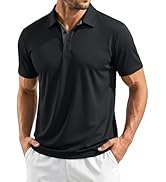 MAGCOMSEN Mens Polo Shirts Short Sleeve Moisture Wicking Quick Dry Golf Polos Performance Casual ...