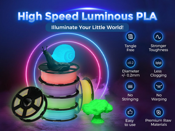 Luminous PLA filanent