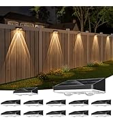 NIORSUN Solar Fence Lights,12 Pack Solars Deck Light,Warm White Color,Outdoor Bulb Waterproof Led...