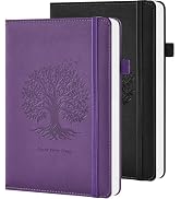 2 Pack Journal Notebook for Women Men, 160 Pages per Pack, A5 (5.7'' x 8.4") Hardcover Journaling...