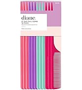 Diane Rat Tail Combs, 9-Inch Fine-Tooth Hair Styling Comb with Pointed Tip for Sectioning, Partin...