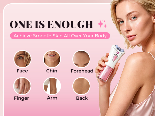 Mini Epilator for Face, Lip, Chin, Arms and Bikini Area, Included Cleaning Brush and Storage Bag