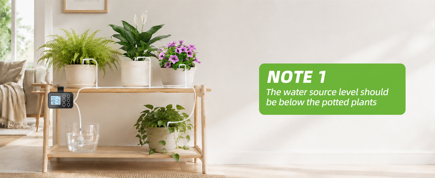 automatic watering system for potted plants