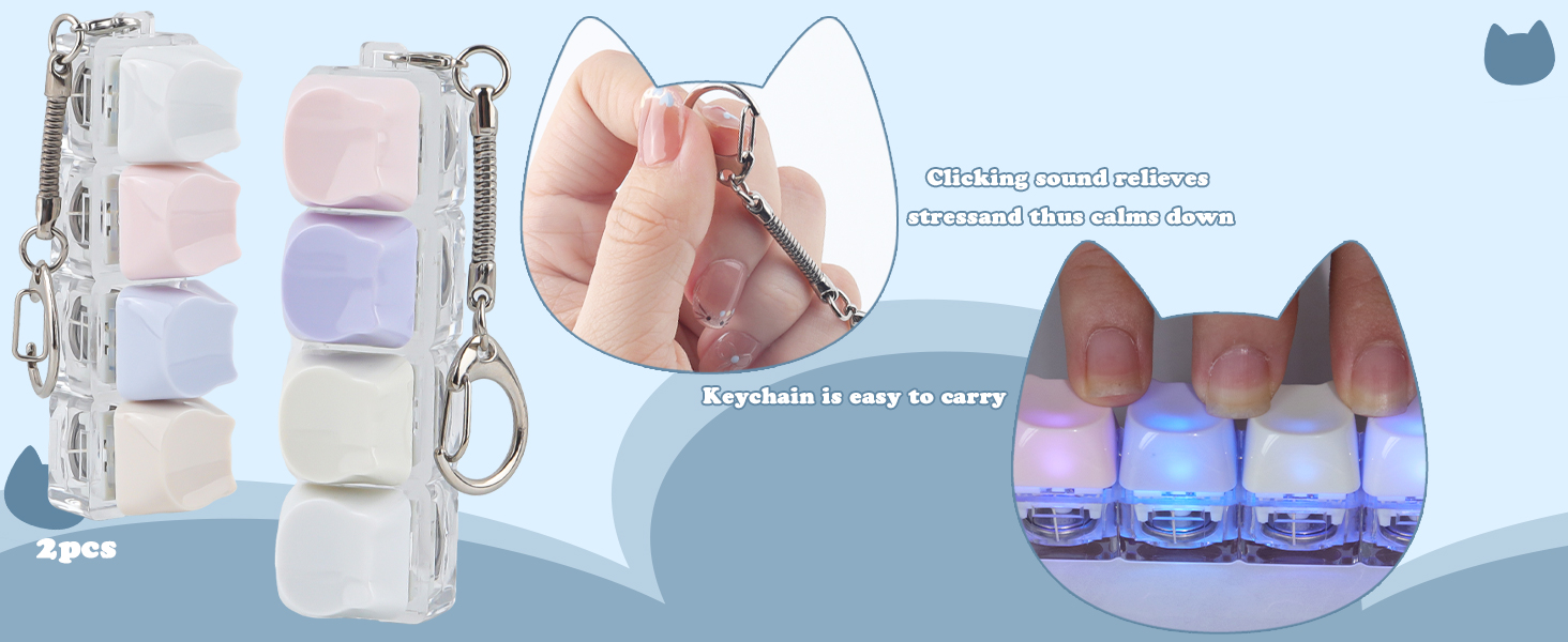 keyboard fidget keychain