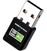 Driver Free USB WiFi Adapter for Desktop PC 600Mbps Dual Band 2.4G 5.8G Wireless Network Adapter,...