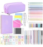 47PCs Bible Study Supplies Journaling Kit for Women,Office School Supply Set with Large Pen Case,...