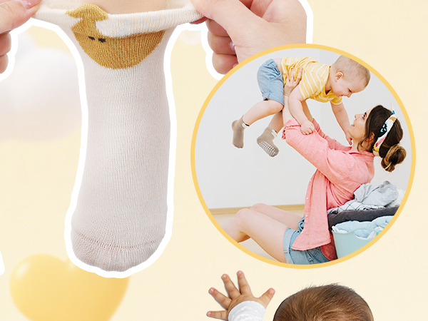 5 Pairs Toddler Non-Slip Socks