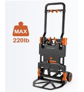 2-in-1 Folding Hand Truck Dolly 330LB Load Carrying Foldable Dolly