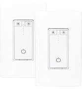 Smart Dimmer Switch, Dimmable Smart Switch Compatible with Alexa and Google Home, 2.4GHz WiFi Swi...