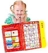 Boxiki kids ABC Sound Book for Children Interactive Toy with English Letters, Words and Shapes. E...