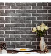 HeloHo 17.7" X 118" Grey Brick Wallpaper Peel and Stick Self-Adhesive Removable 3D Textured Wall ...