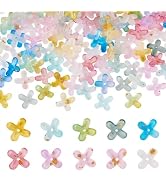 Sparkeads 40g Frosted Acrylic Flower Beads Caps Gradient Inflorescence Beads Aesthetic Bead Assor...