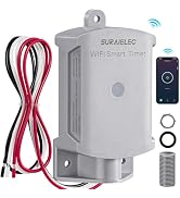 SURAIELEC 35 AMP Wi-Fi Smart Timer Switch for Outdoor Electrical Boxes, 120-240V Power Control, P...