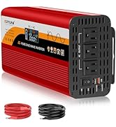 1500W Pure Sine Wave Inverter, 12V/24V Auto-Detect, 50Hz/60Hz Switchable, LCD Display, Type-C Fas...