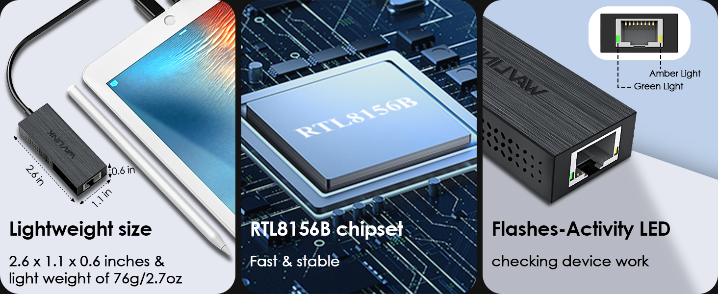 WAVLINK 2.5G USB LAN Adapter NWU331GCA