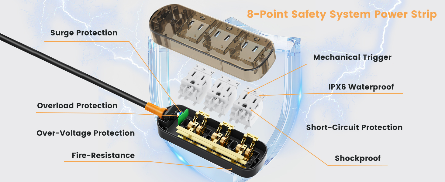 outdoor power strip weatherproof