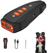 EGBULL Ultrasonic Dog Bark Control Device, Rechargeable Anti Barking Trainer with LED Light, Long...