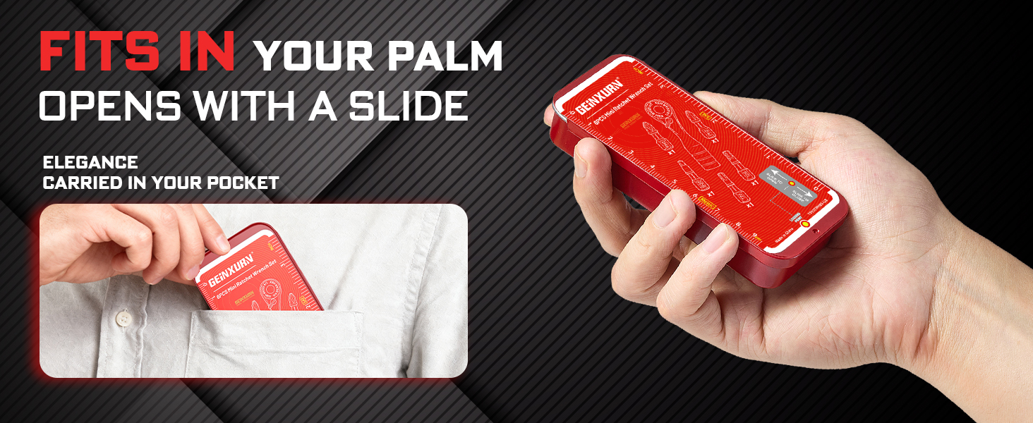 fits in your palm opens with a slide