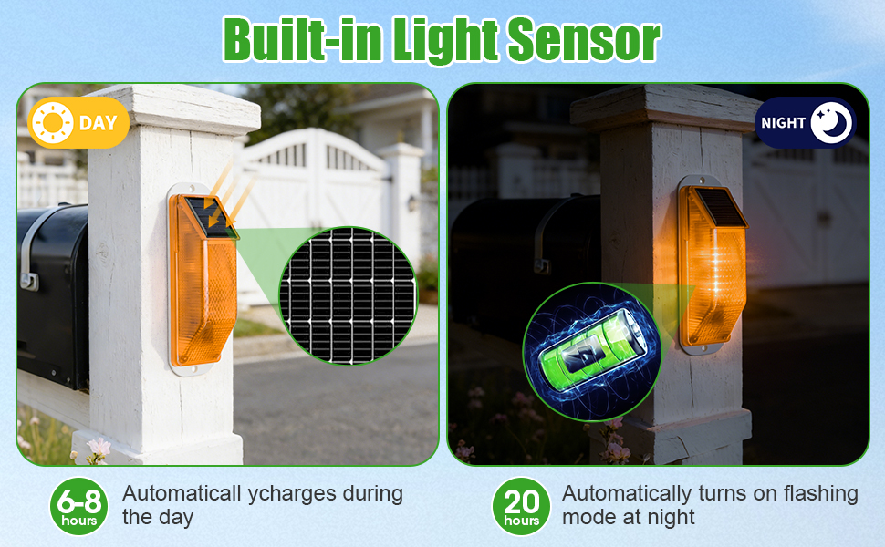 Solar Strobe Warning Light