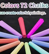 JUN-ELECTRON Washable Sidewalk Chalks Set, Non-Toxic Chalk Paint Bulk for Kids, Oversized Colored...