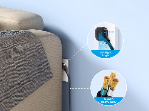 flat plug power strip