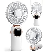 coldSky Portable Handheld Fan, 4000mAh Battery Operated 3 in 1 Multifunction Personal Travel Fan ...