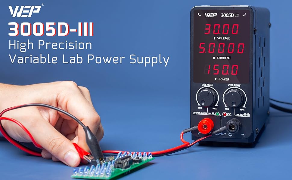 using the WEP 3005D DC Power Supply to power a PCB