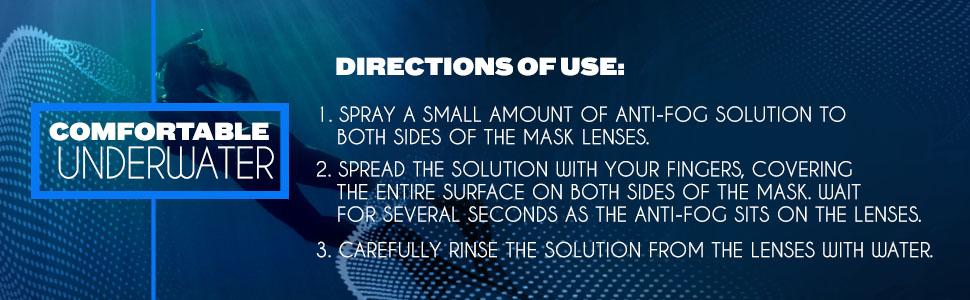 ANTI FOG, ANTIFOG FOR SCUBA MASK, ANTI-FOG FOR SWIM GOGGLES