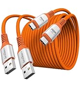 PS5 Controller Charger Cord 10FT 2Pack, 3A Fast Charging &amp; 10Gbps USB 3.2 Data Sync Long USB A to...