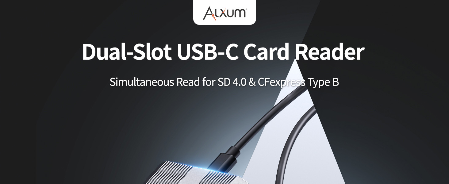 Alxum Dual-Slot USB-C Card Reader