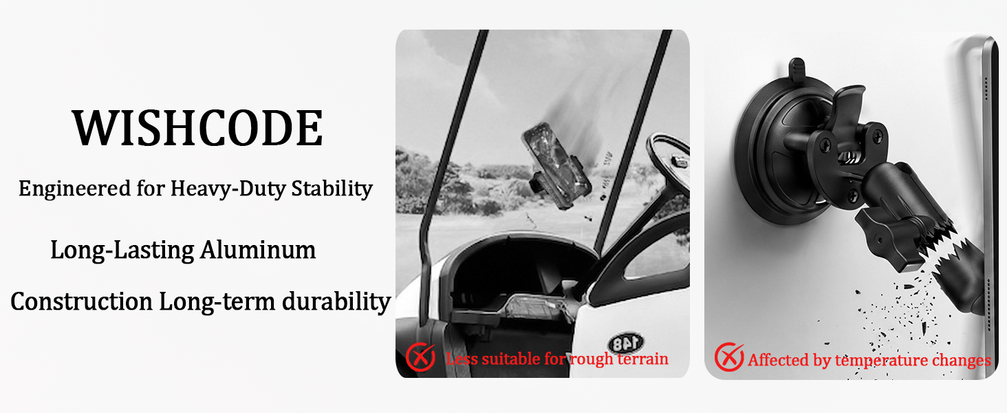 Heavy duty truck phone mount with bolt-on base for semi trucks and rough work routes.
